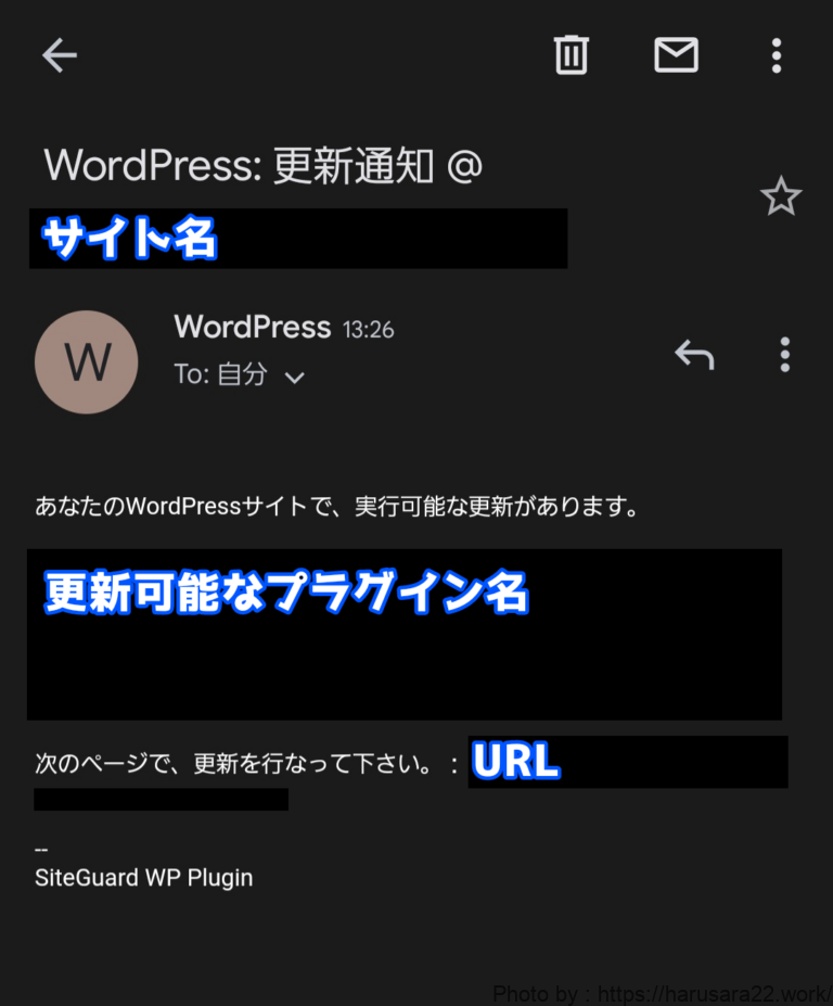 【WordPress】頻繁に送られてくるプラグインの更新通知メールを配信停止する方法