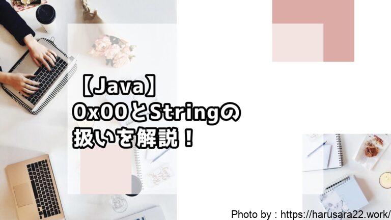 【Java】0x00とStringの扱いを解説！初心者向けサンプル付きでわかりやすく解説